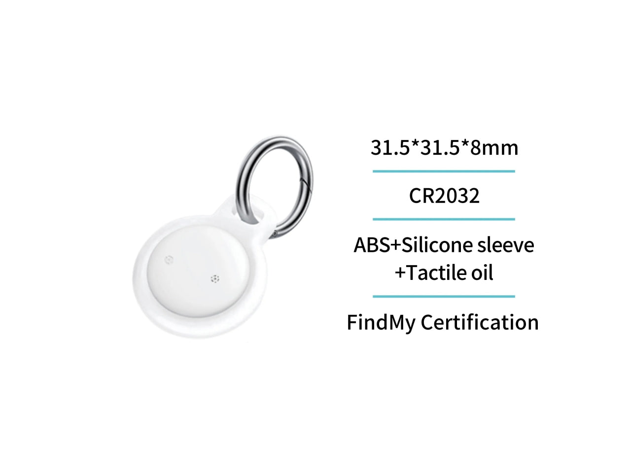 Tracker anti-smarrimento FindMy APP Bianco