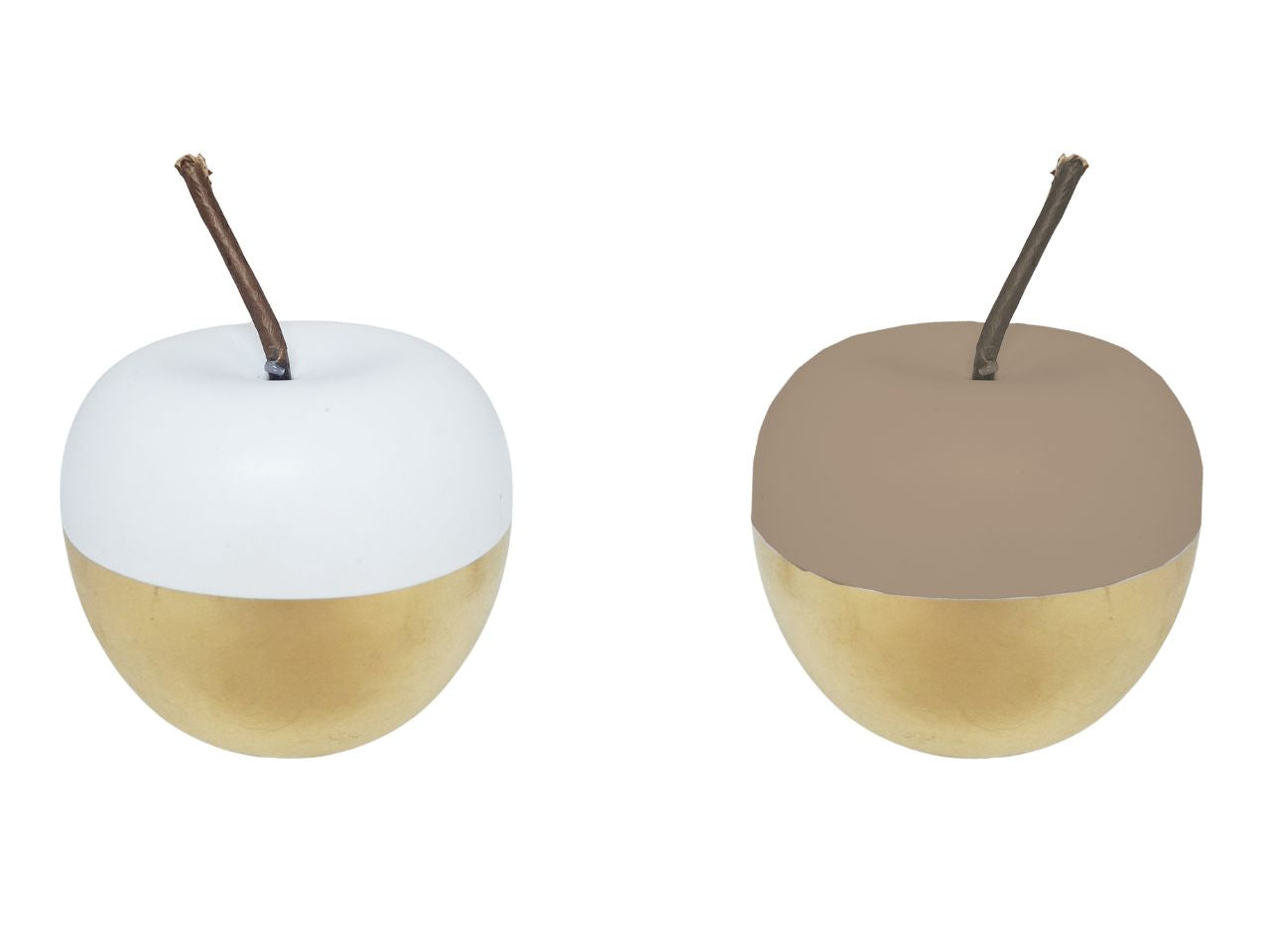 Mela decorativa in ceramica 12x11x11cm in 2 colori