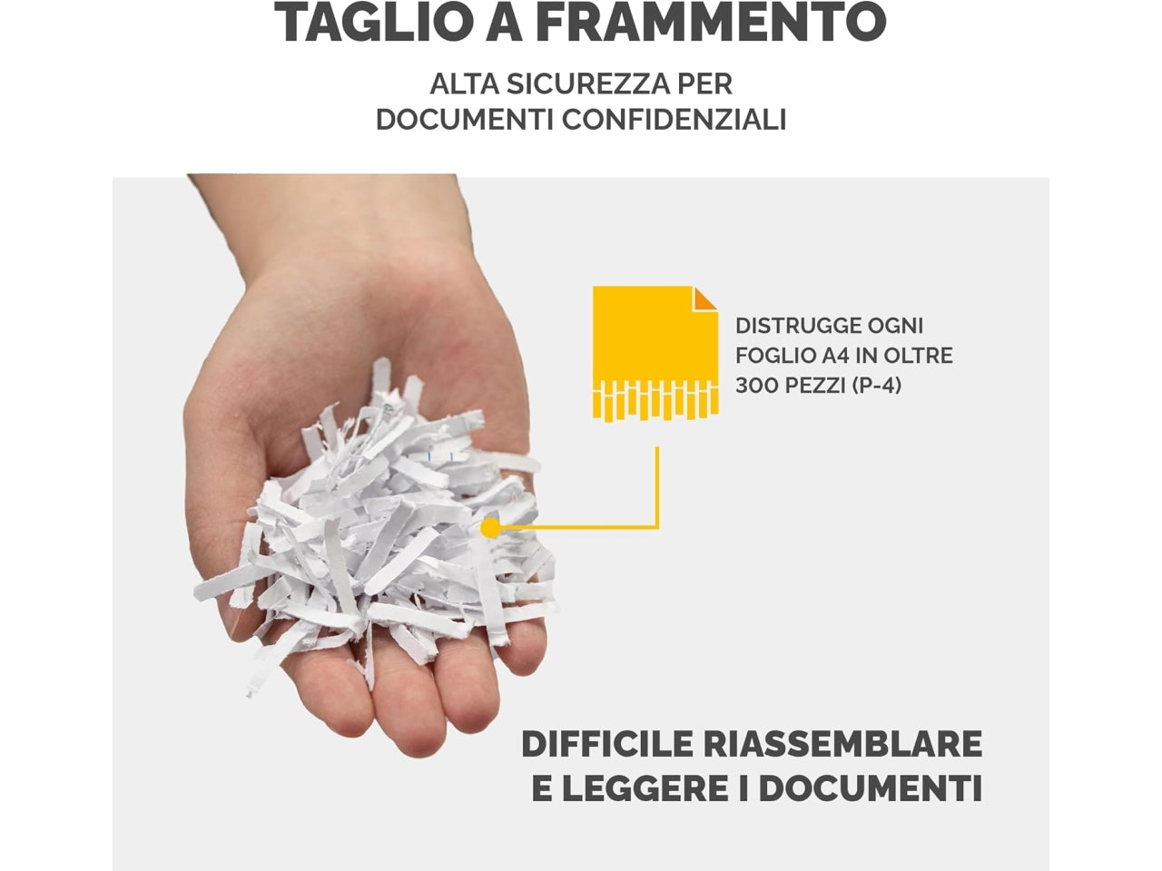 Distruggi documento a frammento