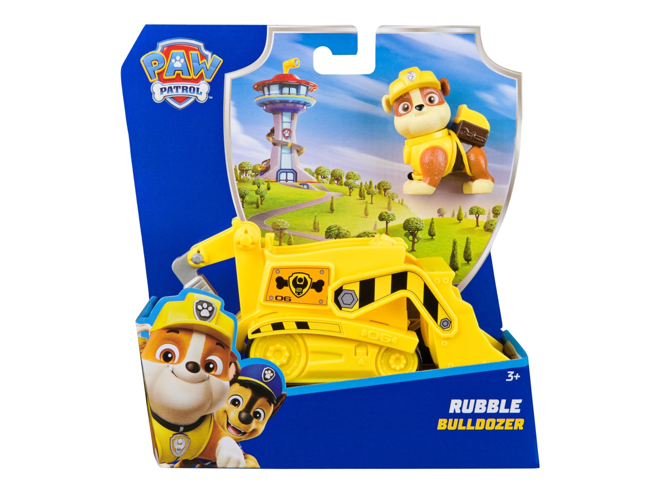 Paw patrol veicolo base rubble con personaggio