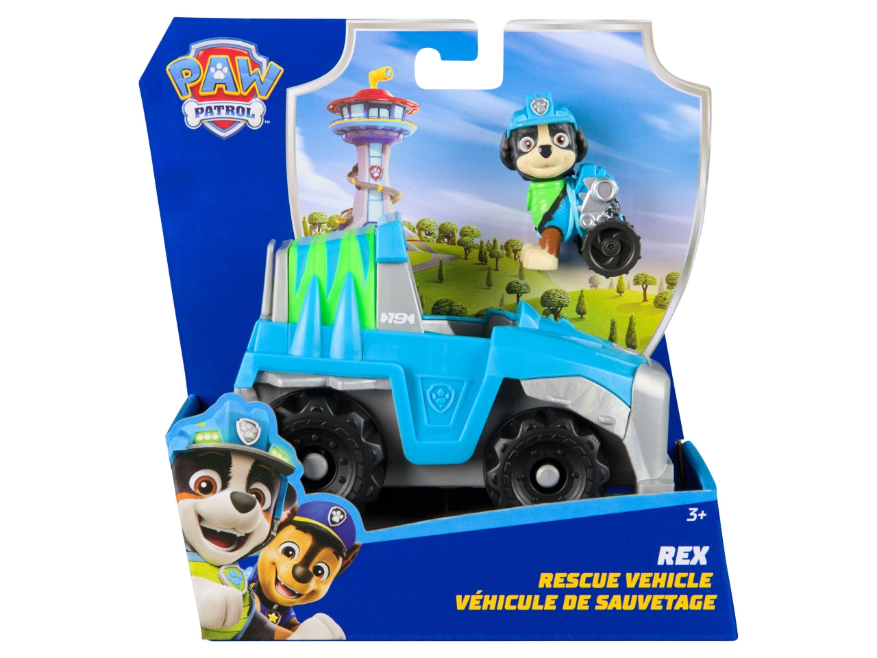 Paw patrol veicolo base rex con personaggio