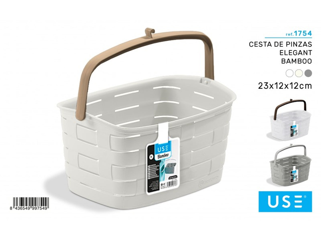 Cestino per mollette elegant serie bamboo