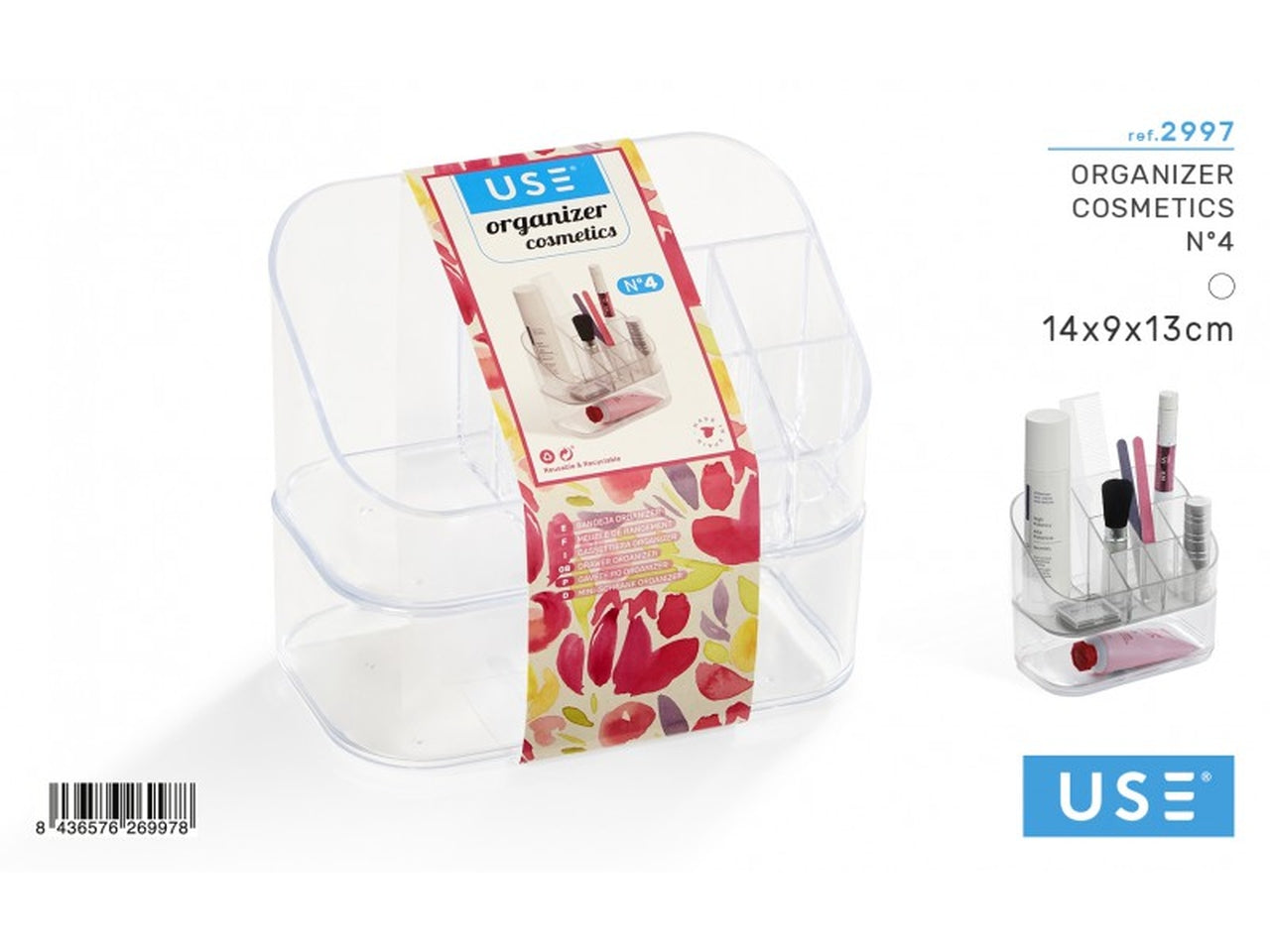 Organizer cosmética piccolo vassoio n.4 8x13,5cm
