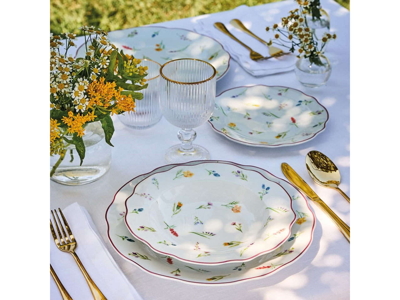 Servizio tavola 18 pz cappettata millefiori