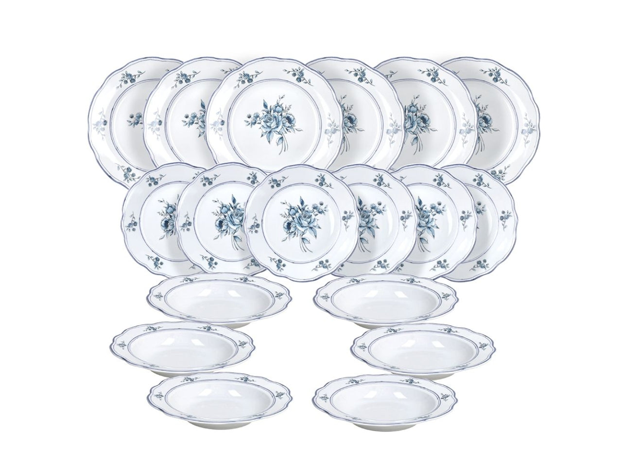 Servizio tavola 18 pz cappettata Heritage florals