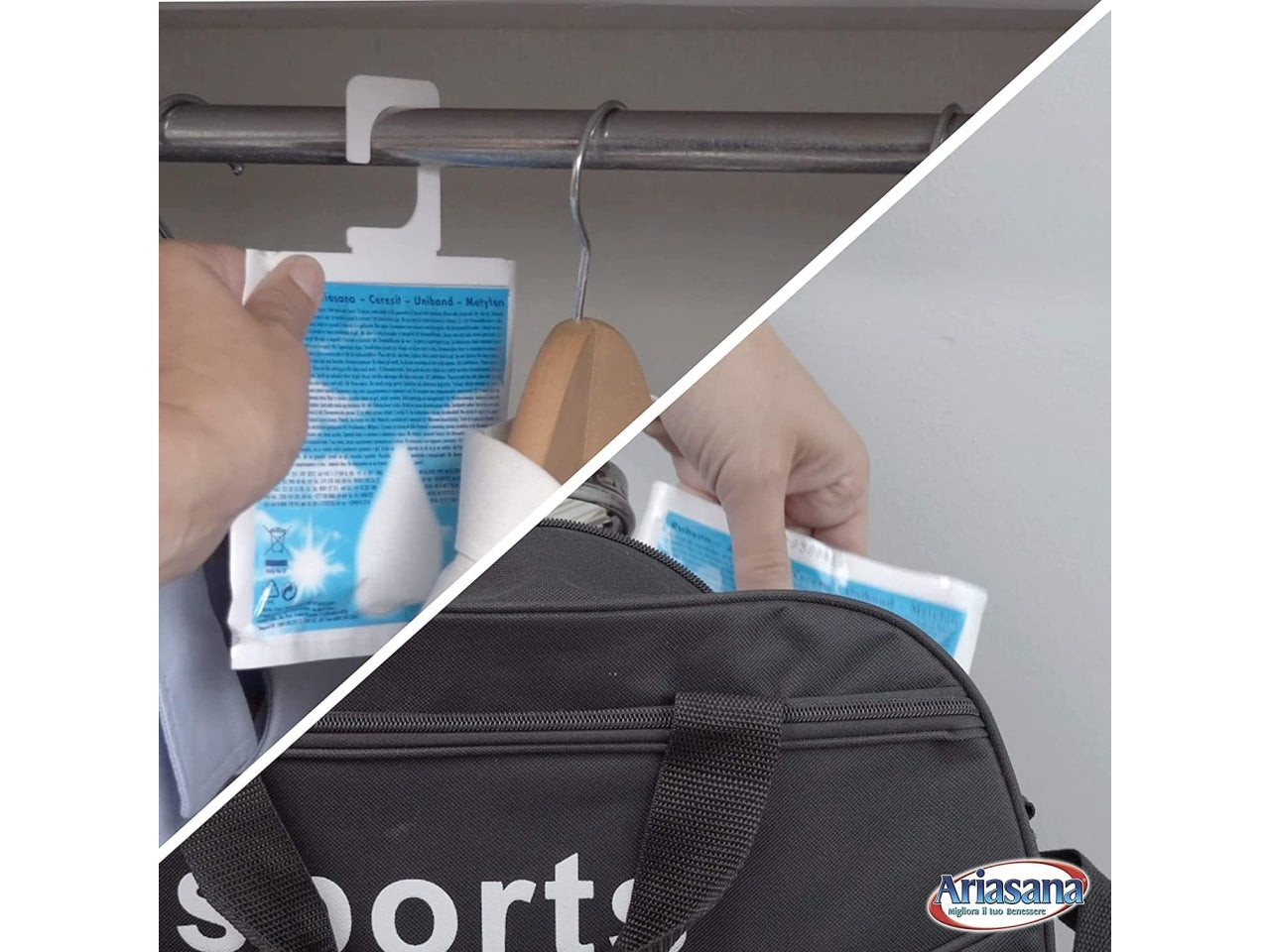 Ariasana sacchetti profumati assorbiumidità profumazione relax lavanda confezione da 2 sacchetti