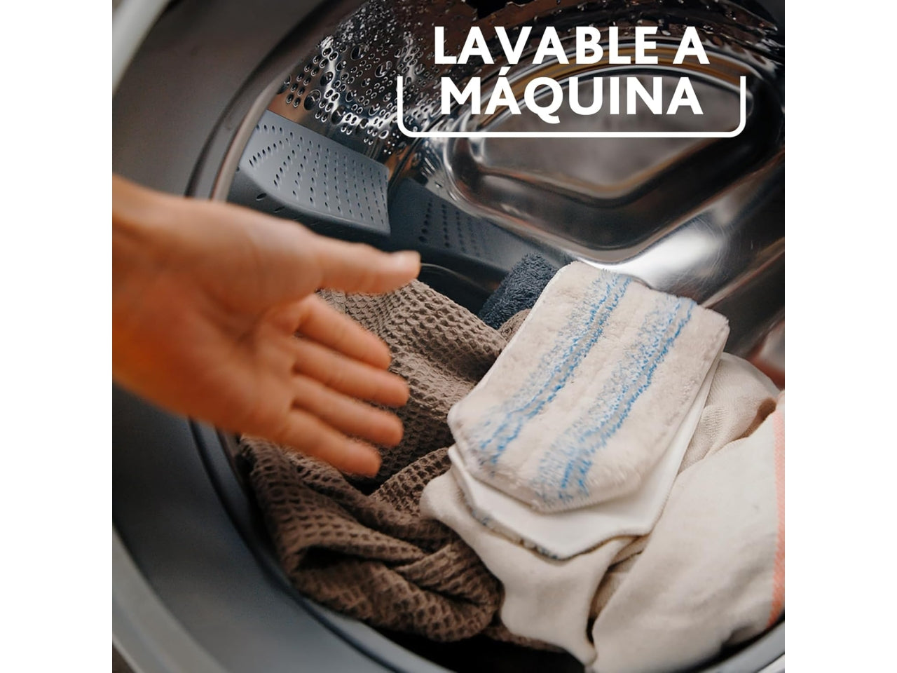 Vileda H2pro Flat Mop lavapavimenti a piastra piatta, doppio scomparto per l' acqua pulita e sporca