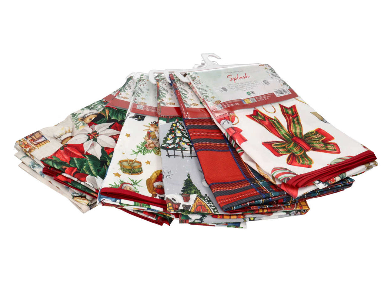 Tovaglia antimacchia linea Splash Xmas Montana 140x180cm