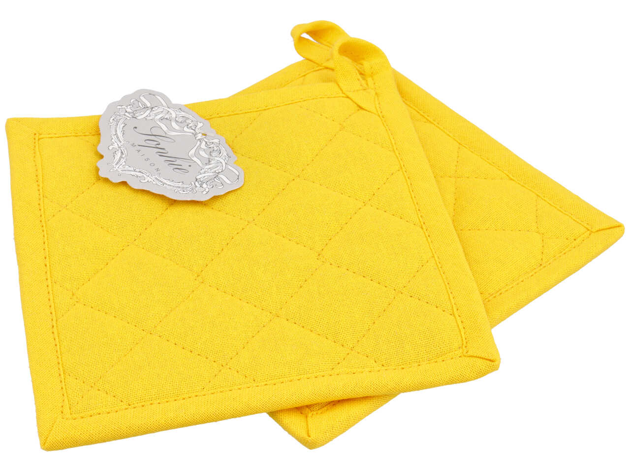 Presine linea Ajour di colore senape set 2 pezzi