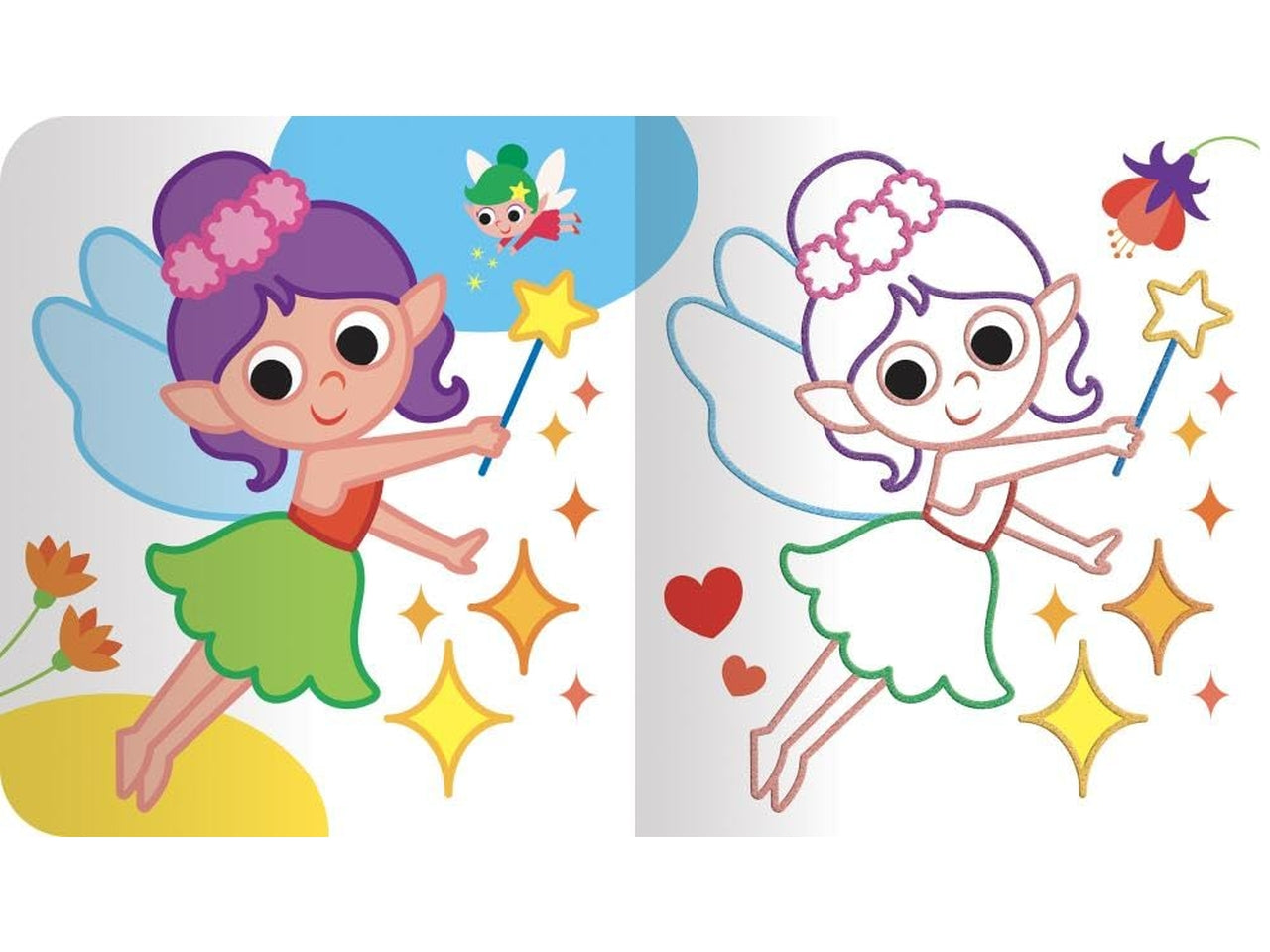 Colora i mondi magici scintillanti