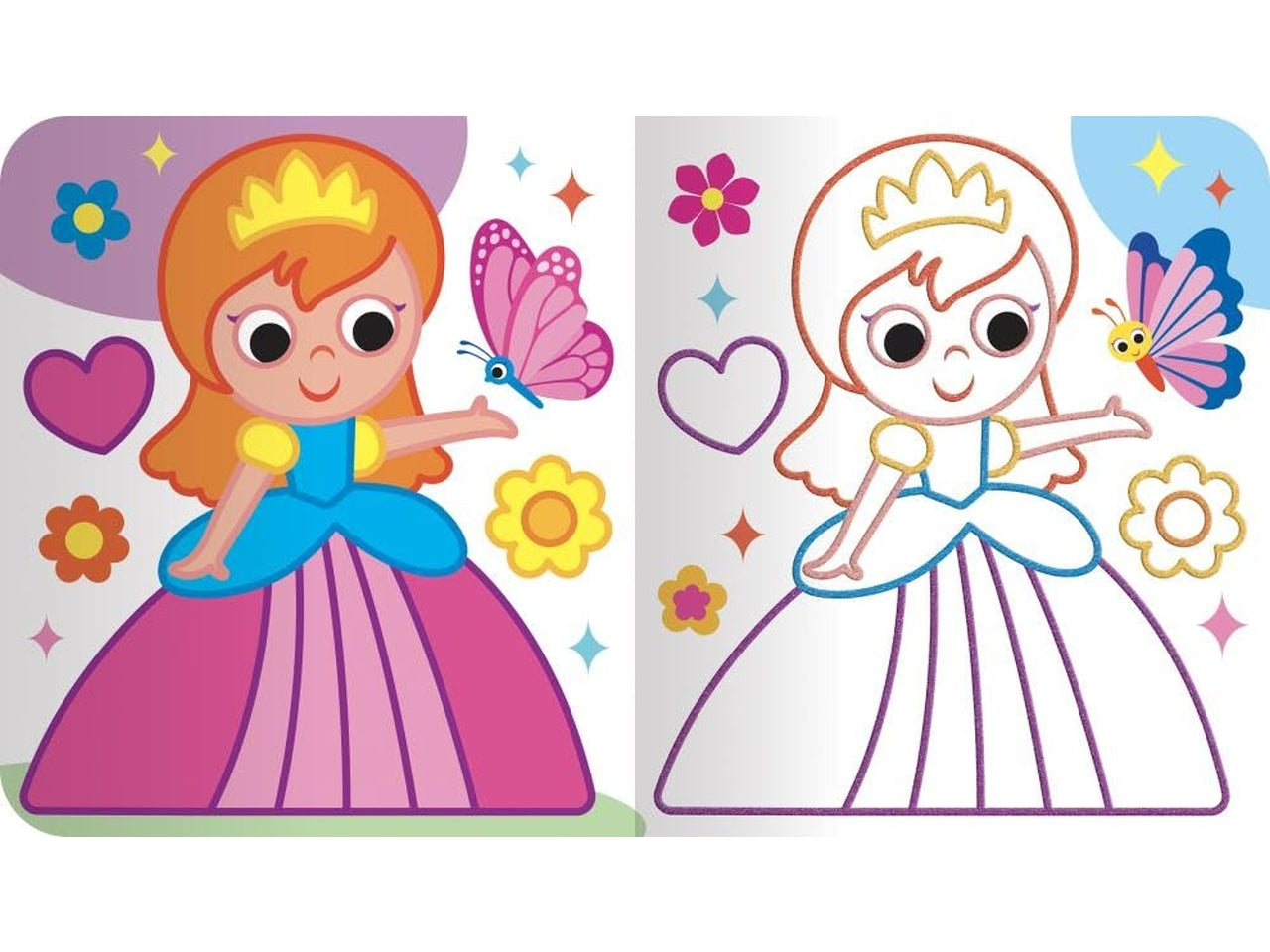Colora le principesse scintillanti