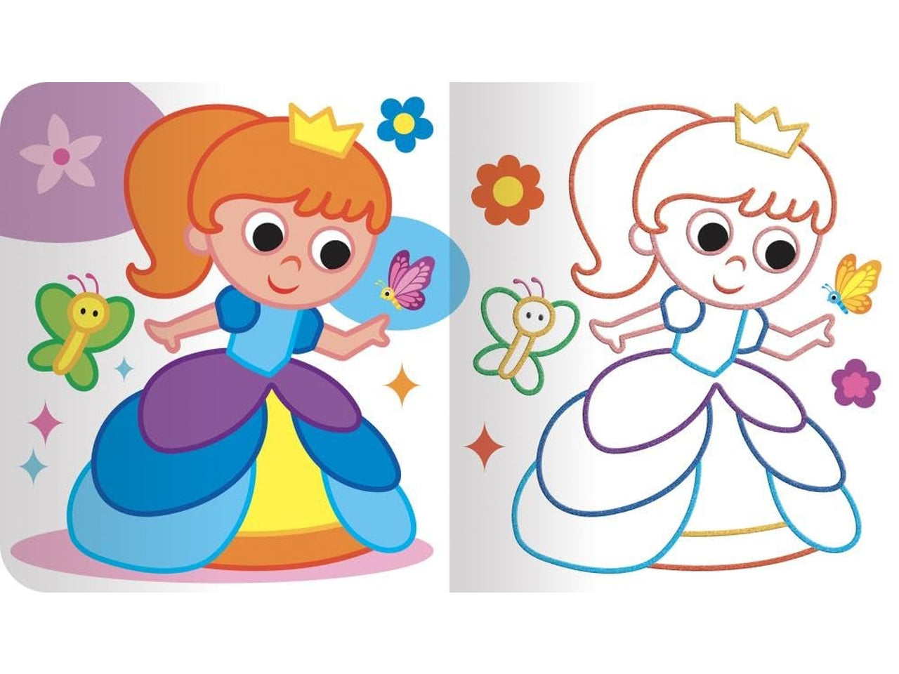 Colora le principesse scintillanti