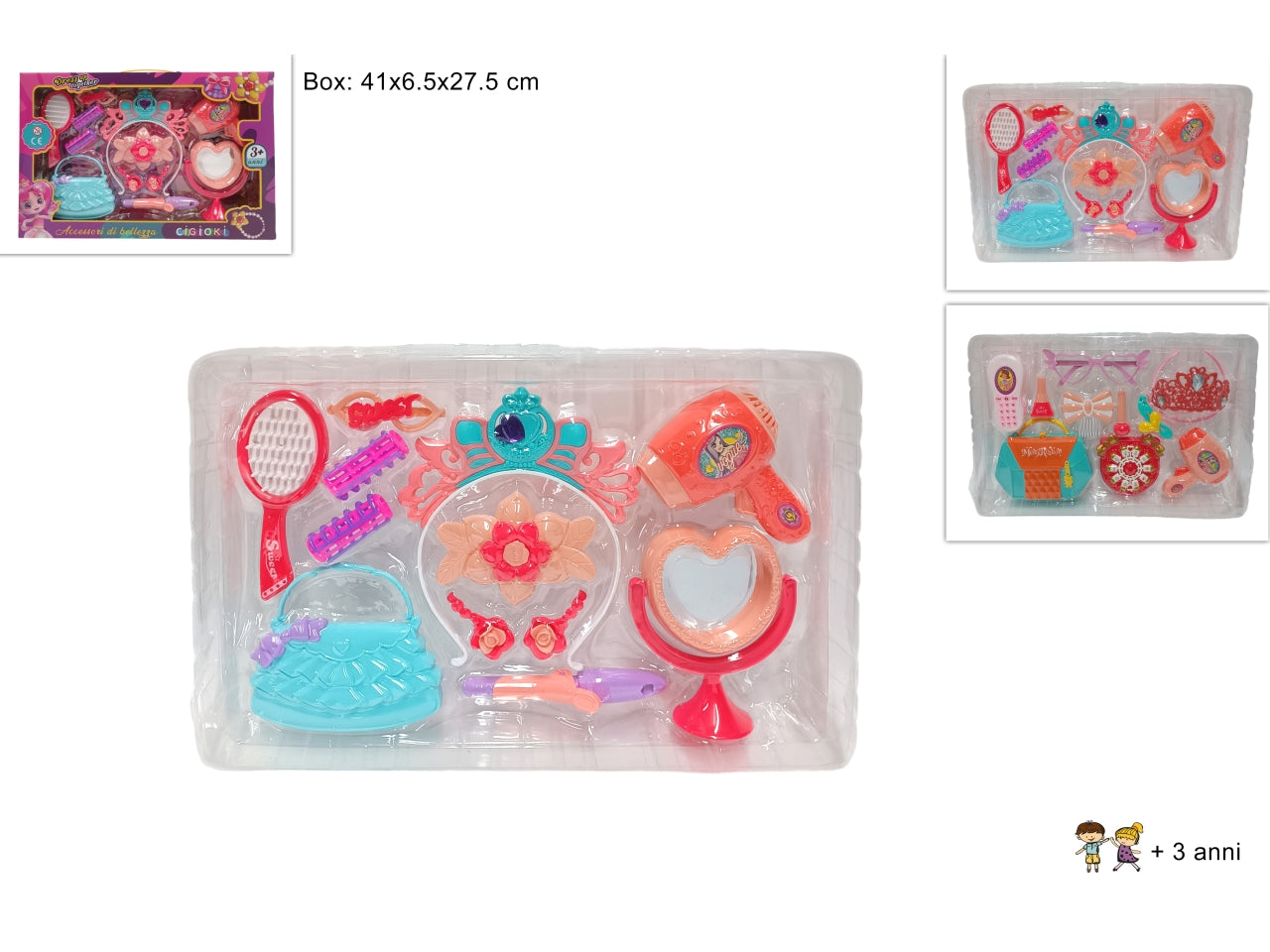 Kit accessori bellezza colori assortiti