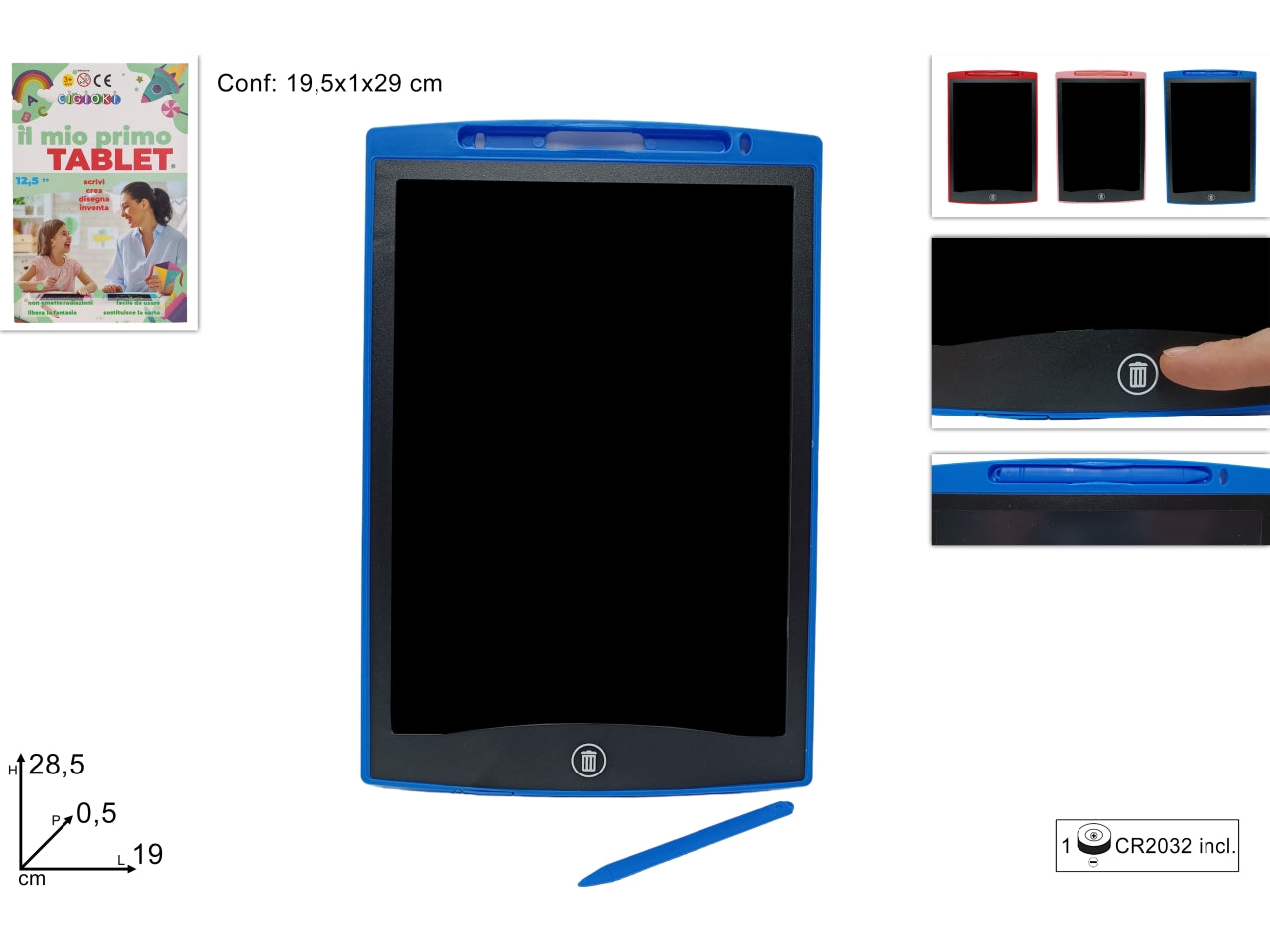 Gioco tablet 12.5"colori assortiti