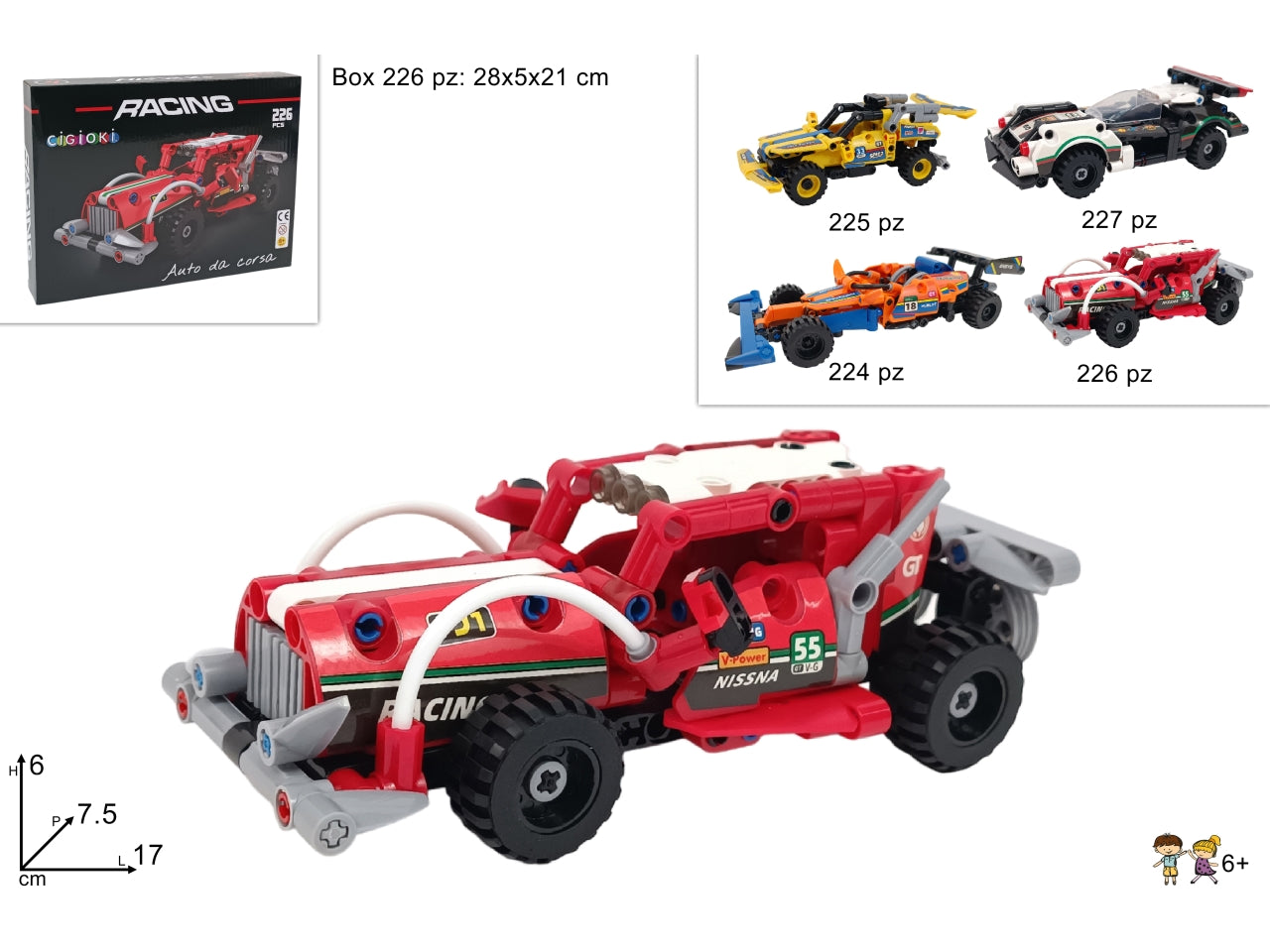 Costruzioni auto tecnica colori assortiti