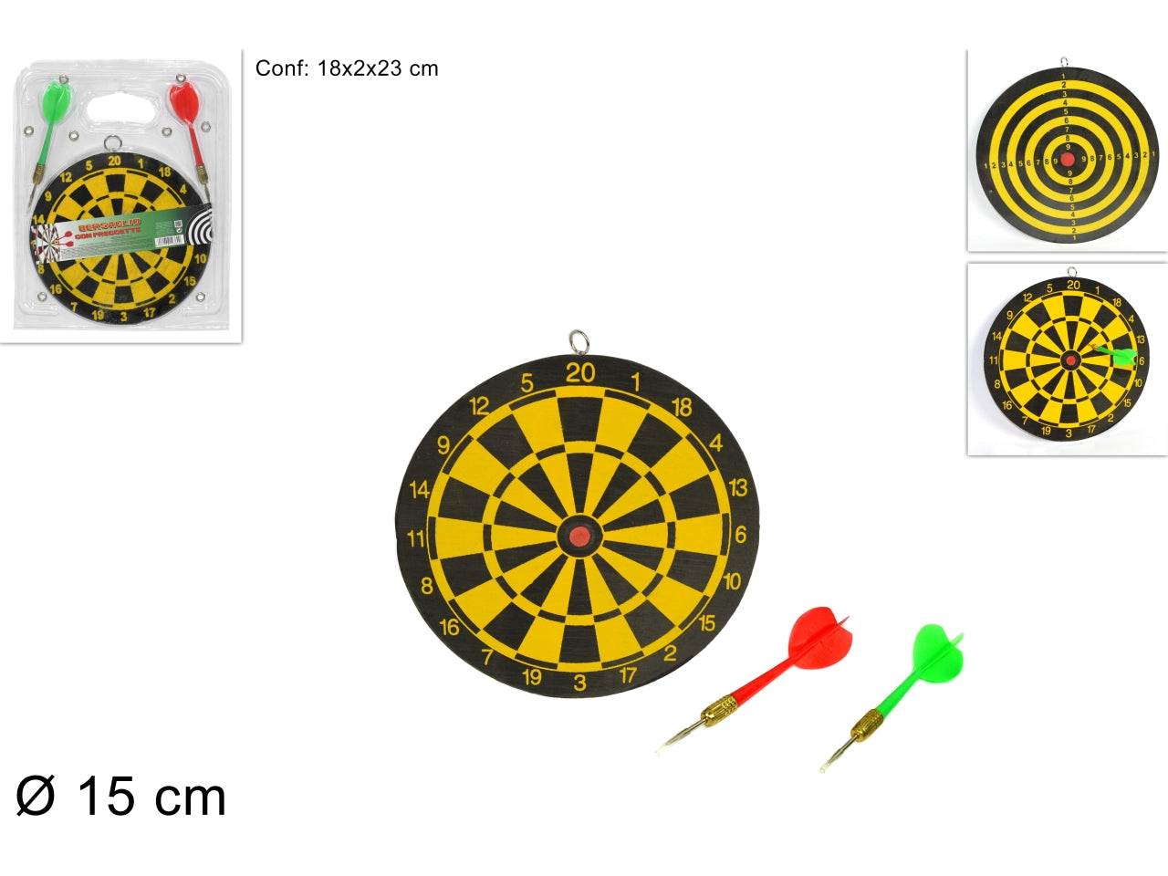 Bersaglio con 2 freccette cm15