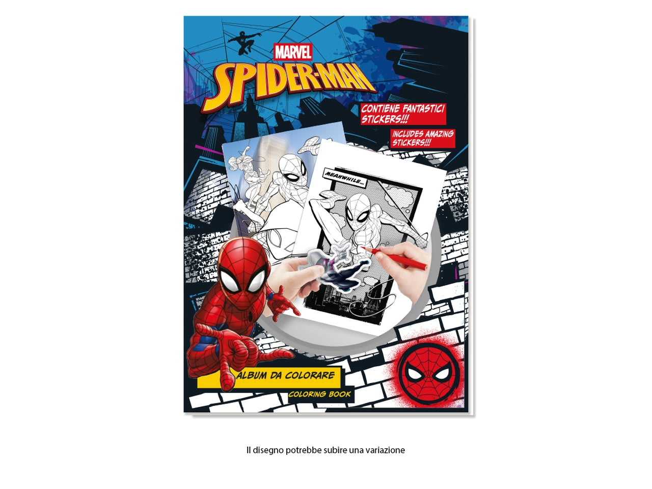 Spiderman libro da colorare con stickers