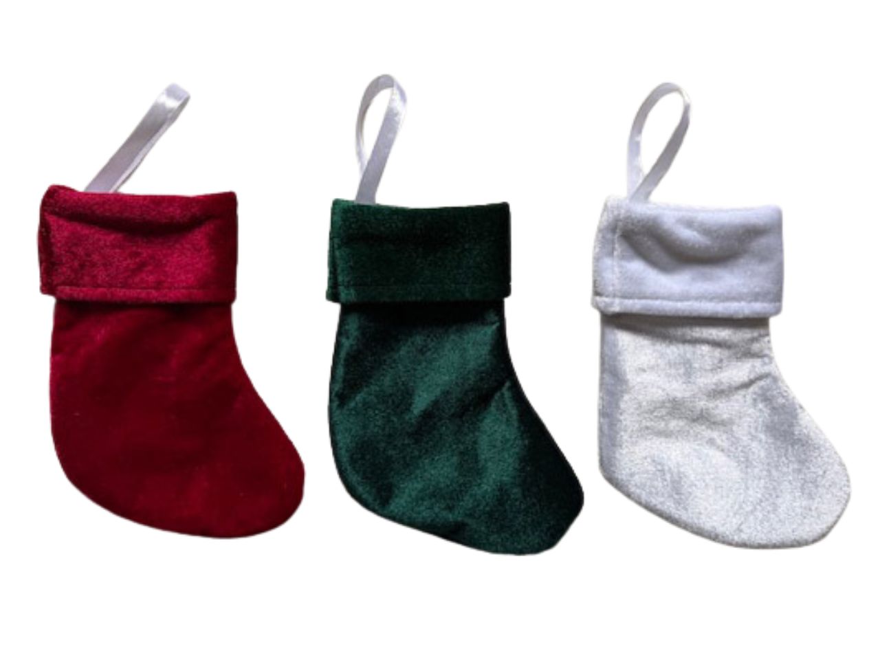 Calzina velluto 18cm in velluto tinta unita