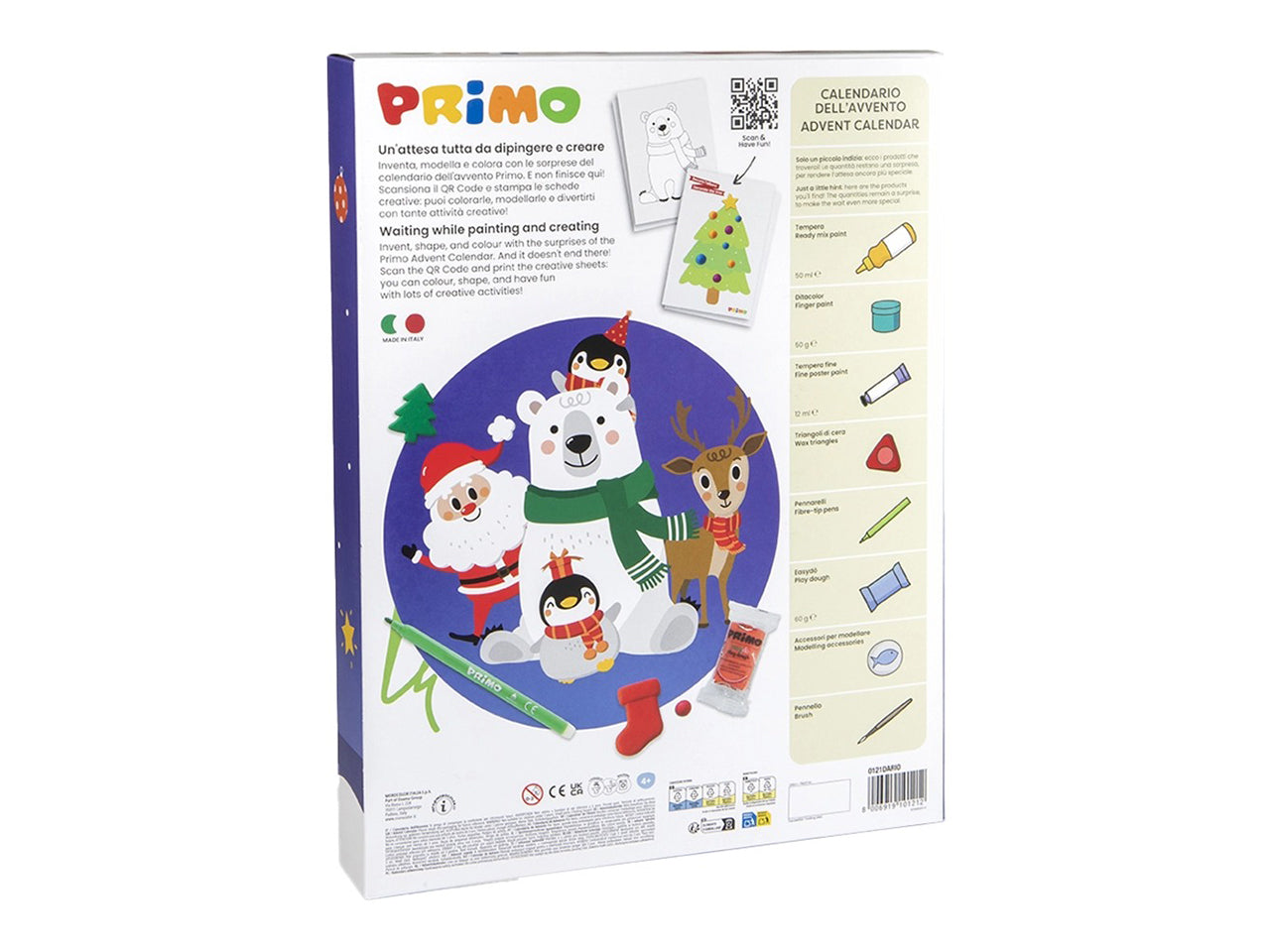 Primo calendario dell' avvento con 24 sorprese