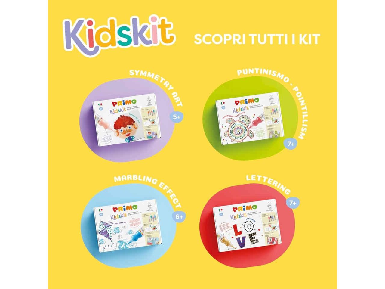 Primo kidskit set tempera marbling