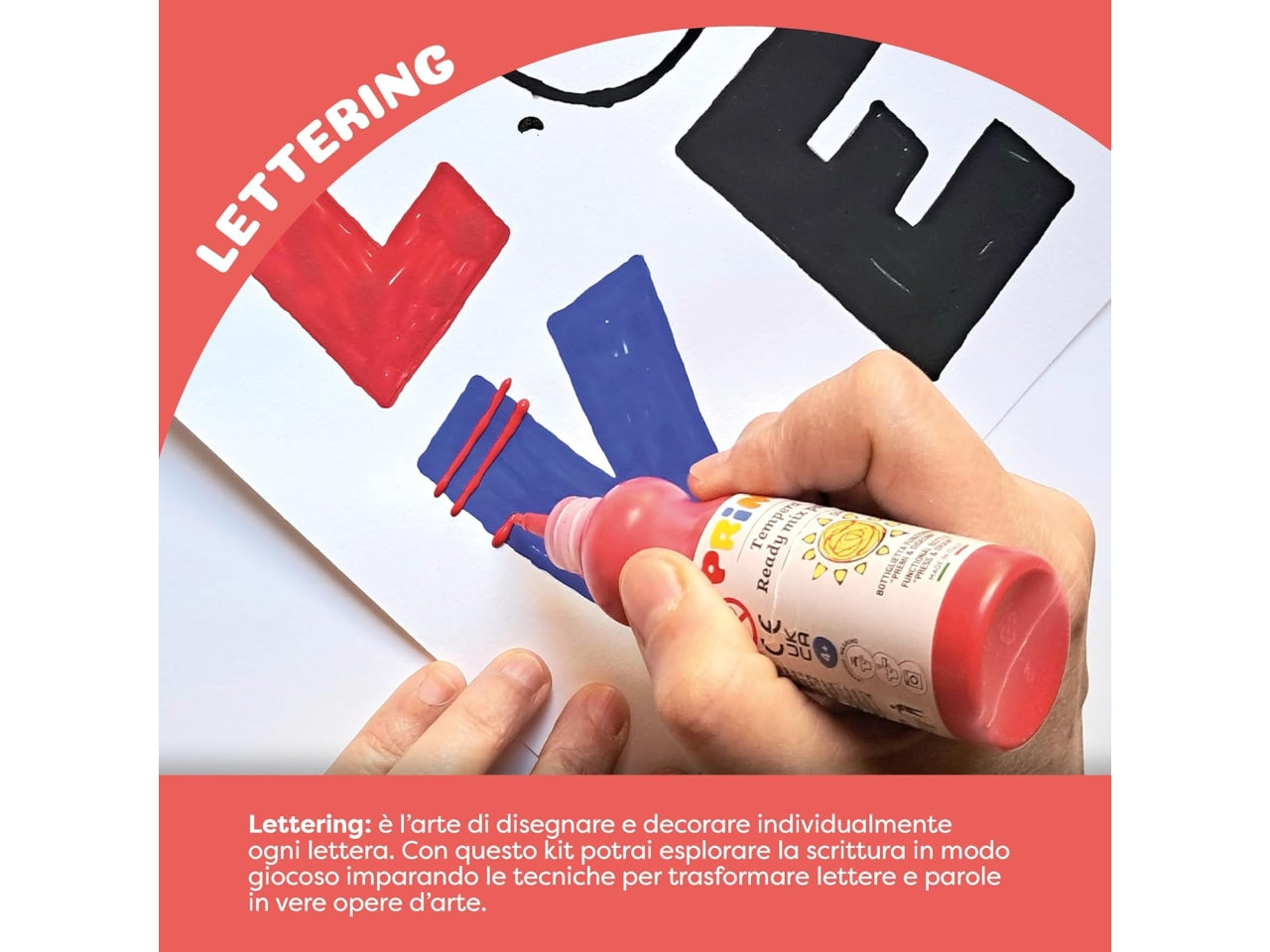 Primo kidskit set tempera lettering