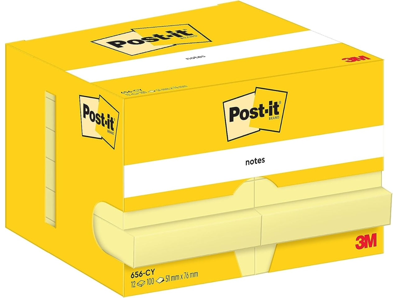 Post-it 51x76 giallo - confezione da 12 blocchetti