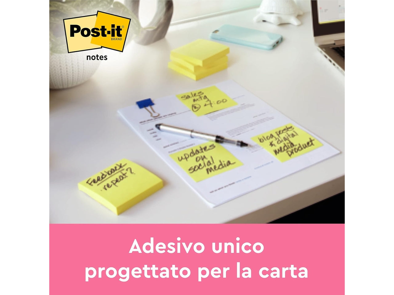 Post-it 51x76 giallo - confezione da 12 blocchetti