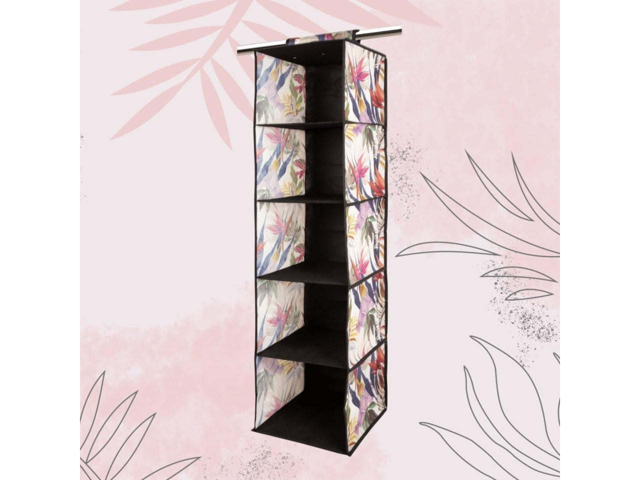 Floral beauty organizer 5 ripiani 30x30xh.120cm