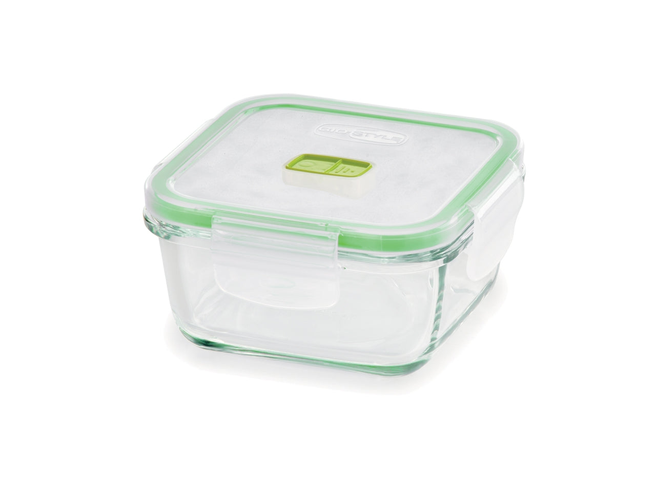 Conservo e riscaldo quadrato in vetro con coperchio 0,38L
