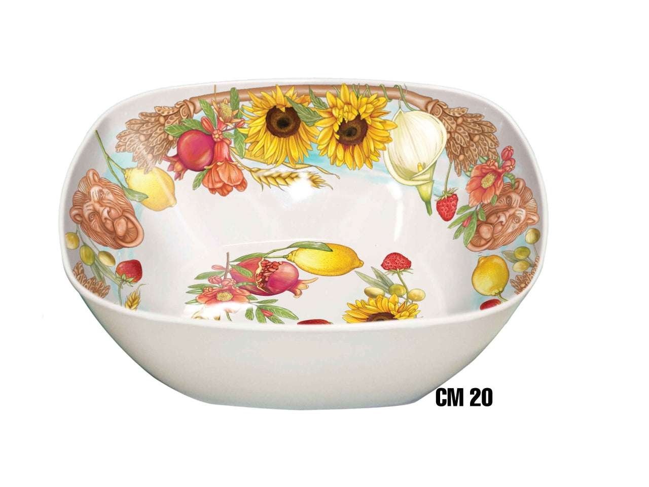 Terracotta cestino melamina quadrato 20cm