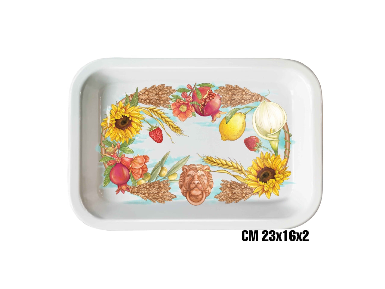 Terracotta vassoio melamina 23x16xcm