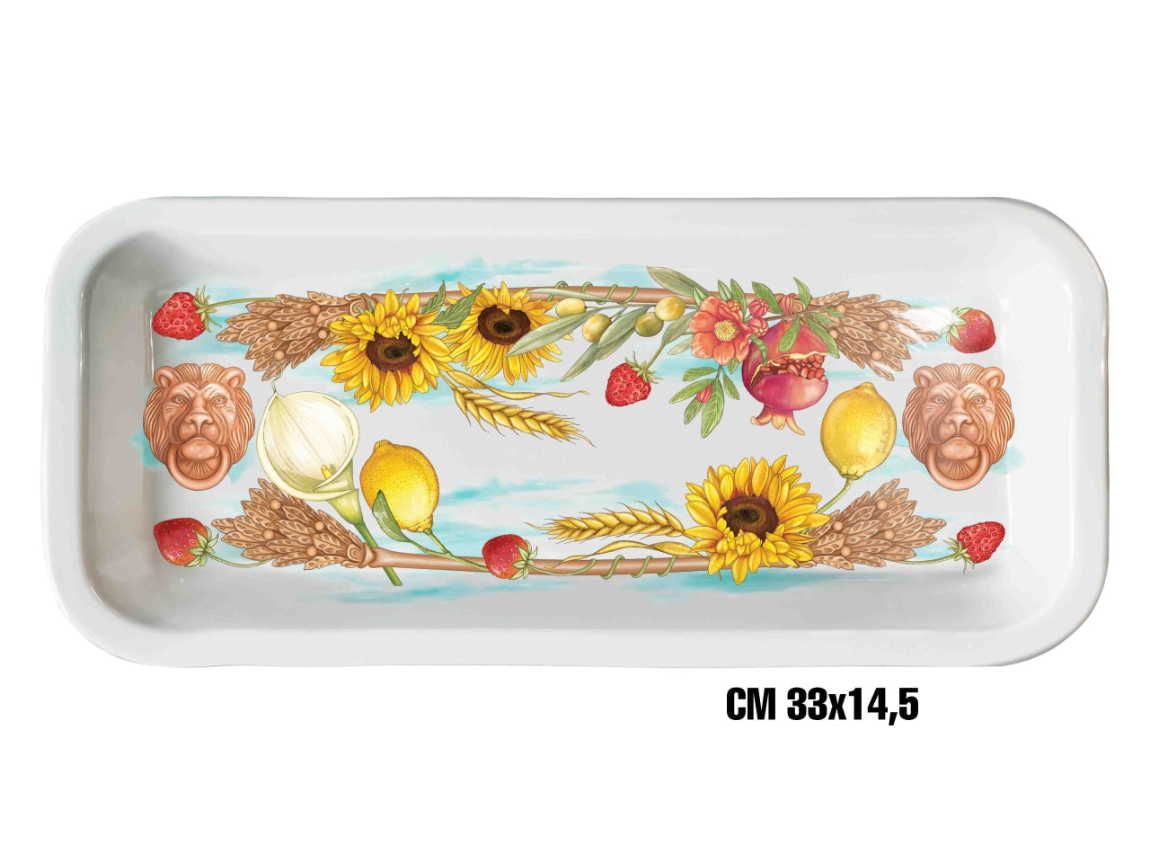 Terracotta vassoio melamina 33x14,5cm