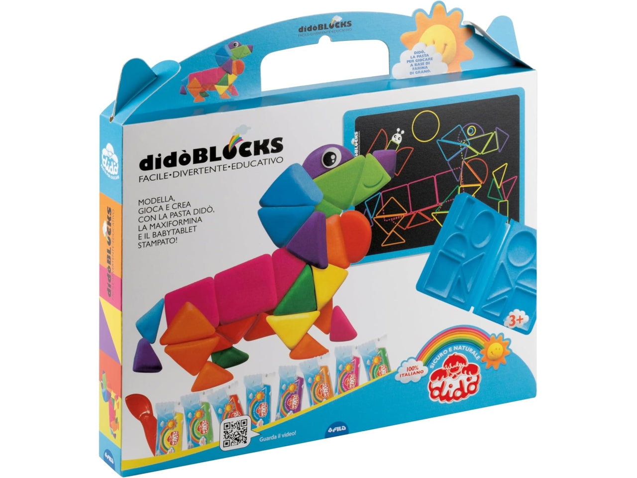 Pasta modellabile Didò Blocks Bassotto con maxiformina e baby tablet stampato