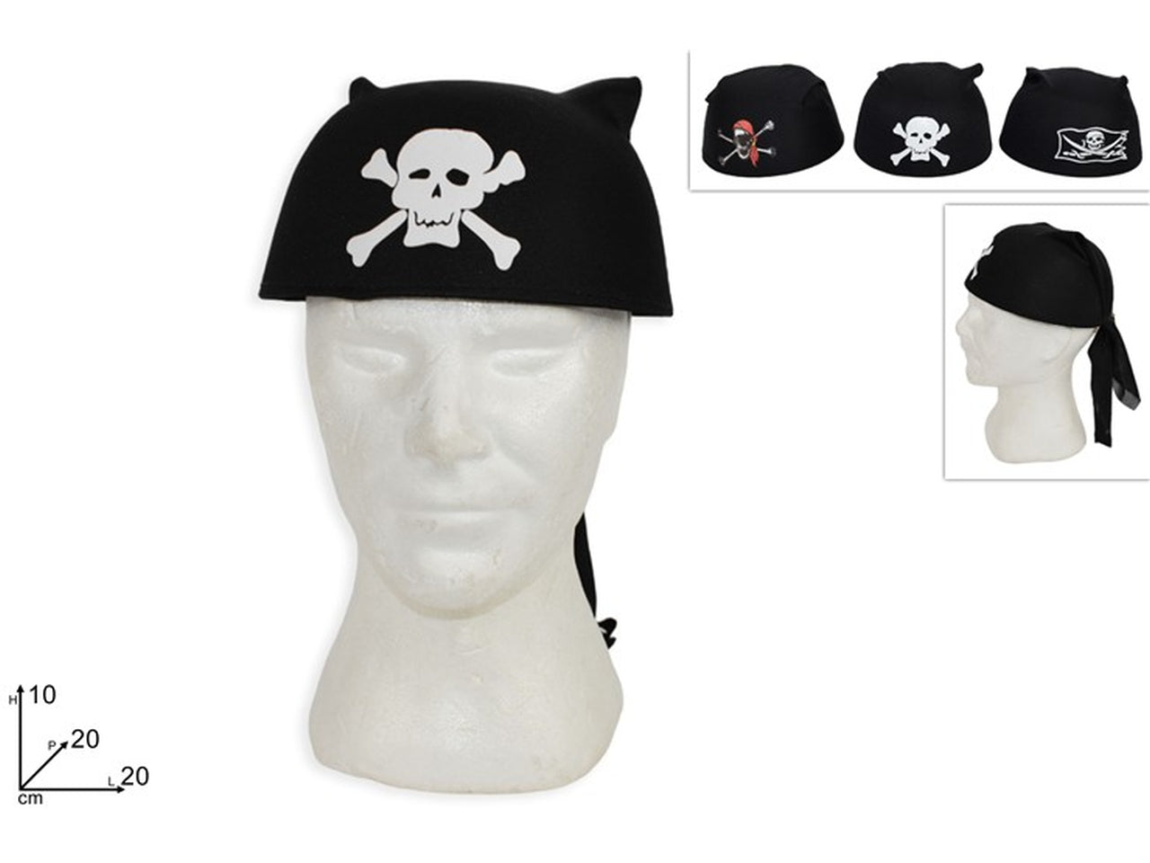 Bandana pirata con stampe assortite
