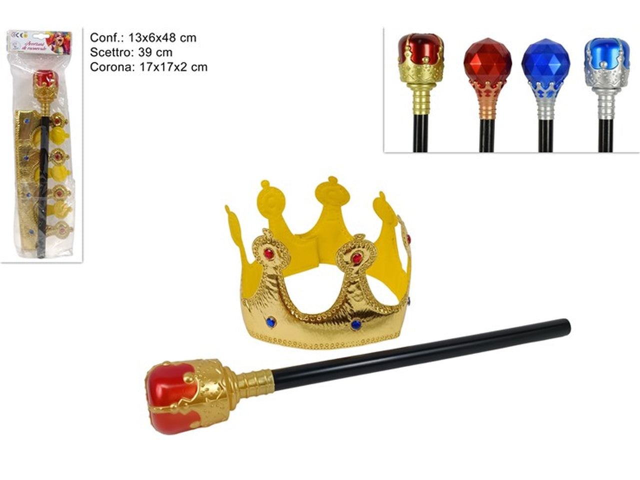 Scettro con corona da re