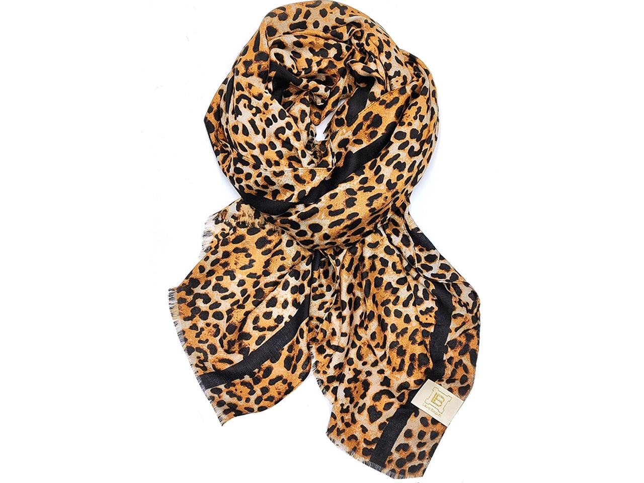 Sciarpa riga maculato nero 90x180cm