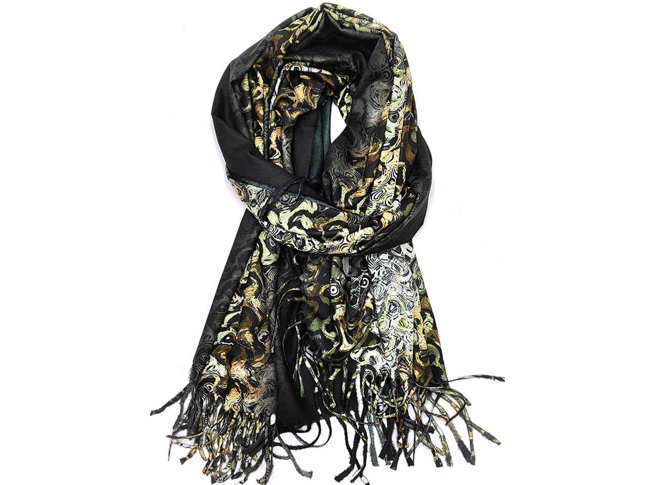 Sciarpa riccioli nero 70x170cm