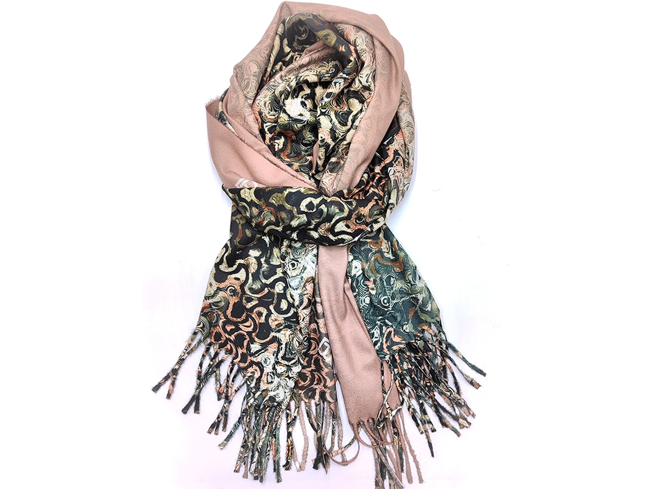 Sciarpa riccioli rosa 70x170cm