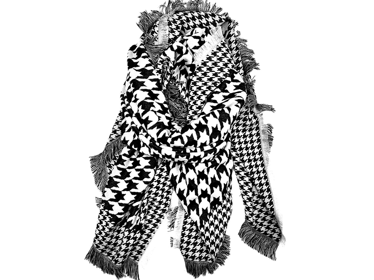 Sciarpa maxi nero 130x130cm