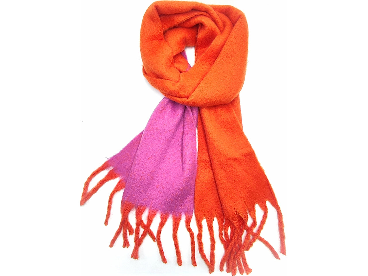 Sciarpa fucsia e arancio 40x200cm