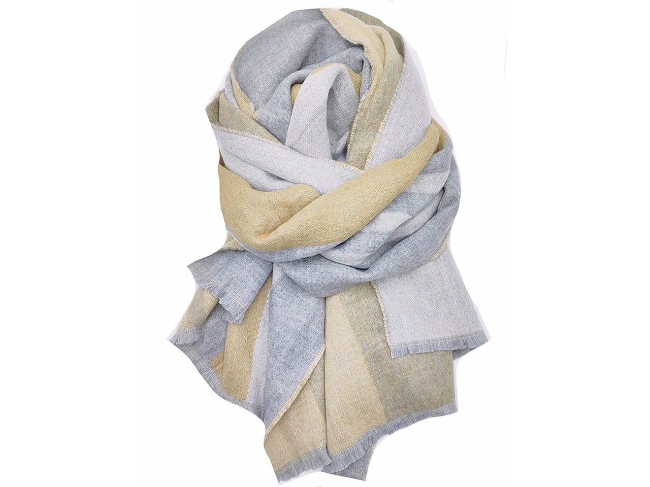 Sciarpa grigio e beige 70x200cm