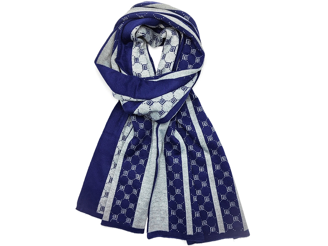 Sciarpa jacqard blu 30x180cm