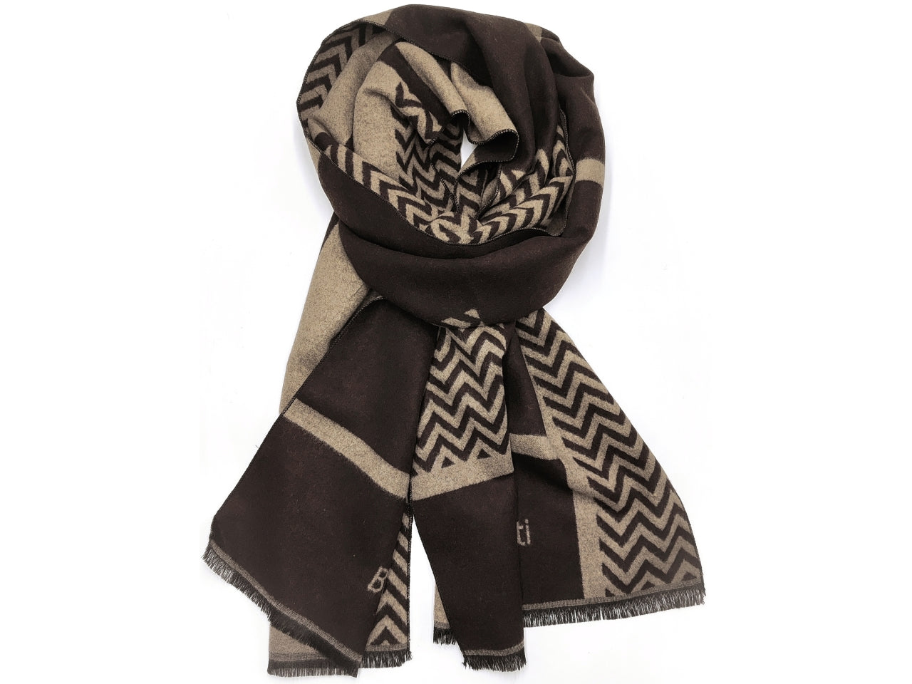 Sciarpa uomo zigzag moro 33x185cm