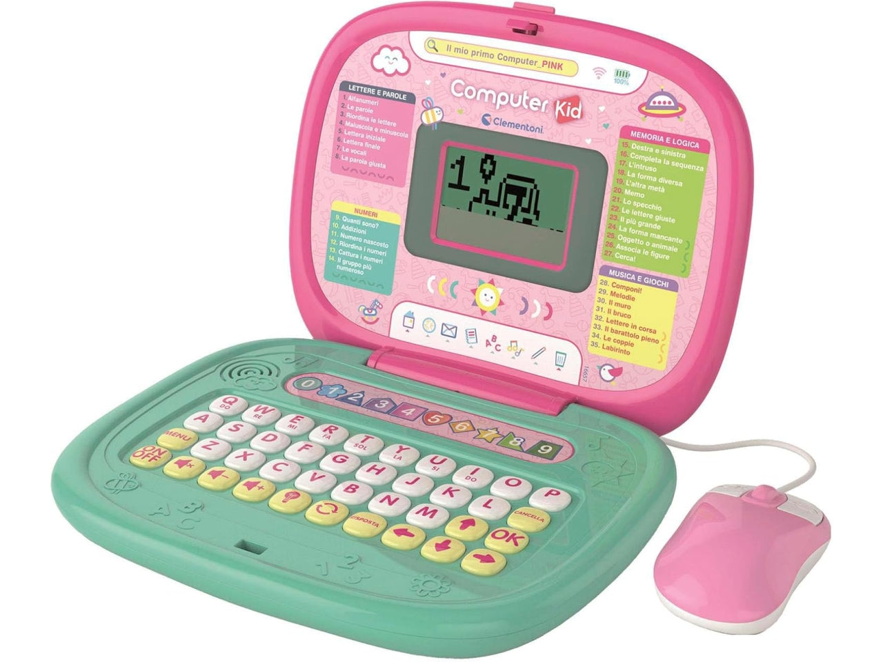 Clementoni il mio primo computer con mouse rosa
