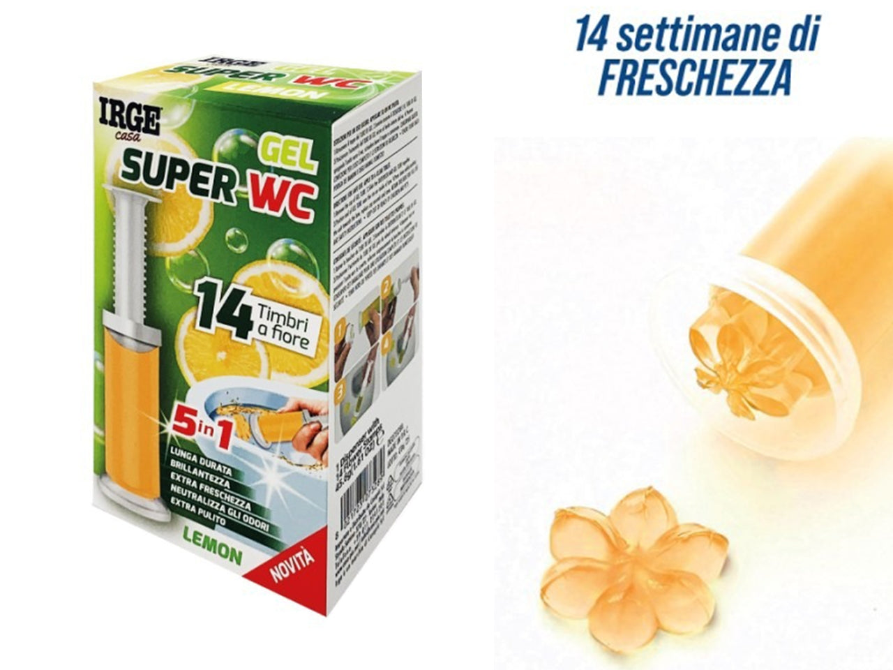 Deo wc gel 14 stampi profumazione lemon