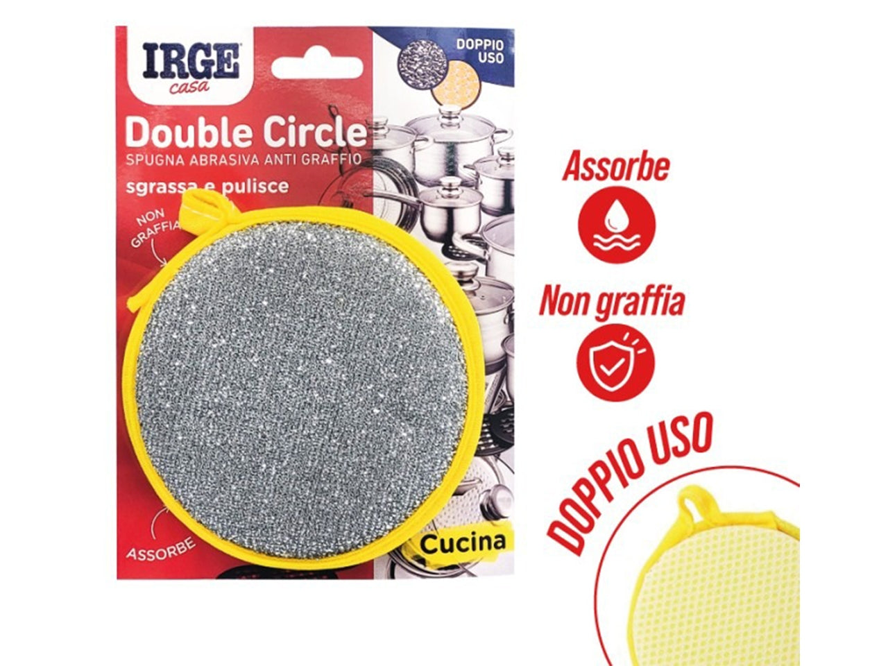 Spugna abrasiva antigraffio forma rotonda