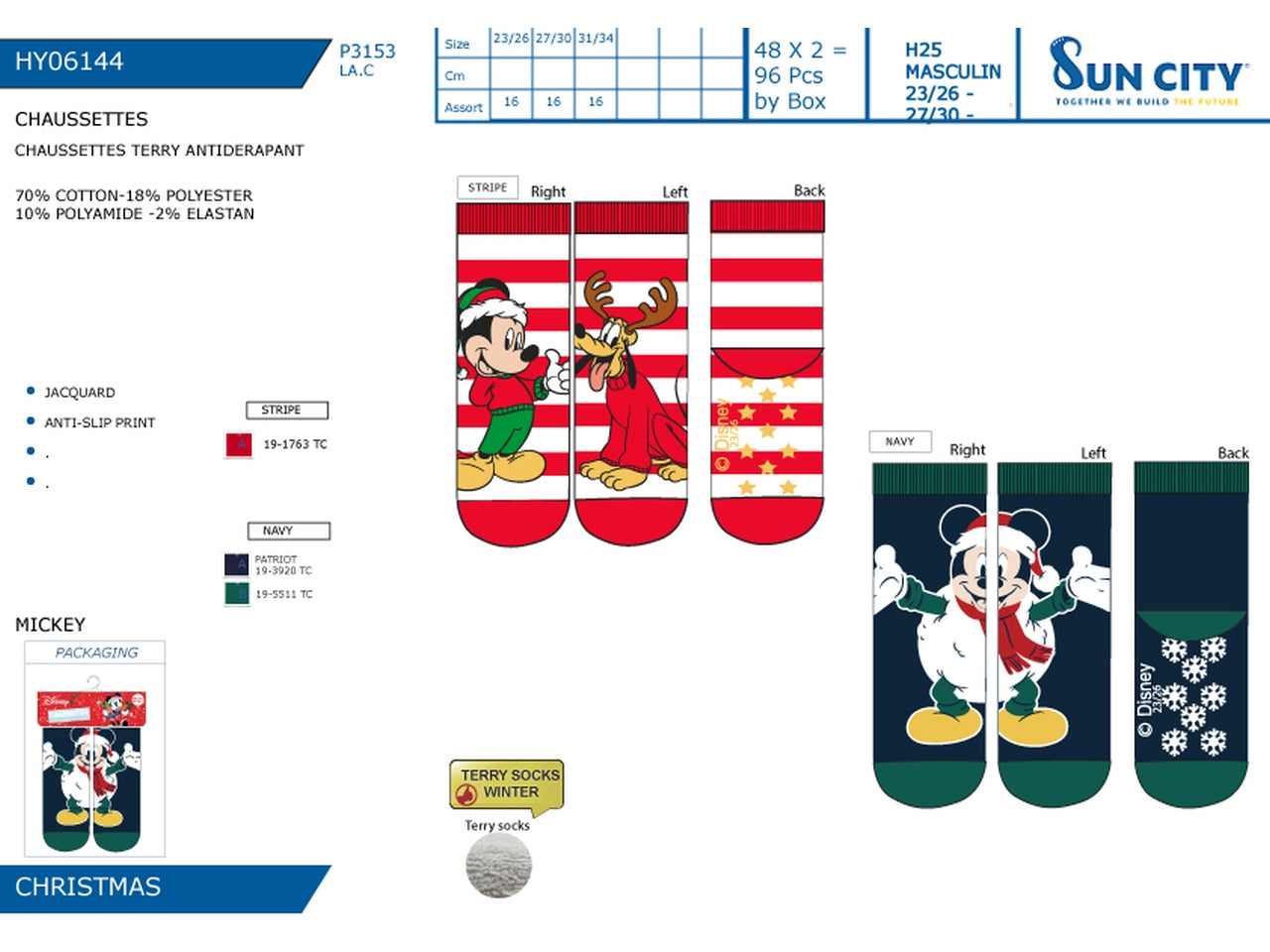 Mickey calze antiscivolo dalla 23/26 alla 31/34 23-36