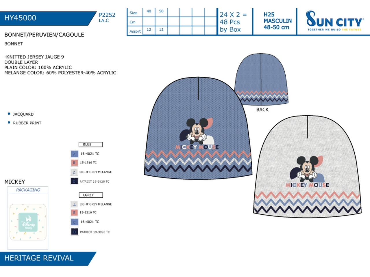 Mickey cappello taglie 48-50