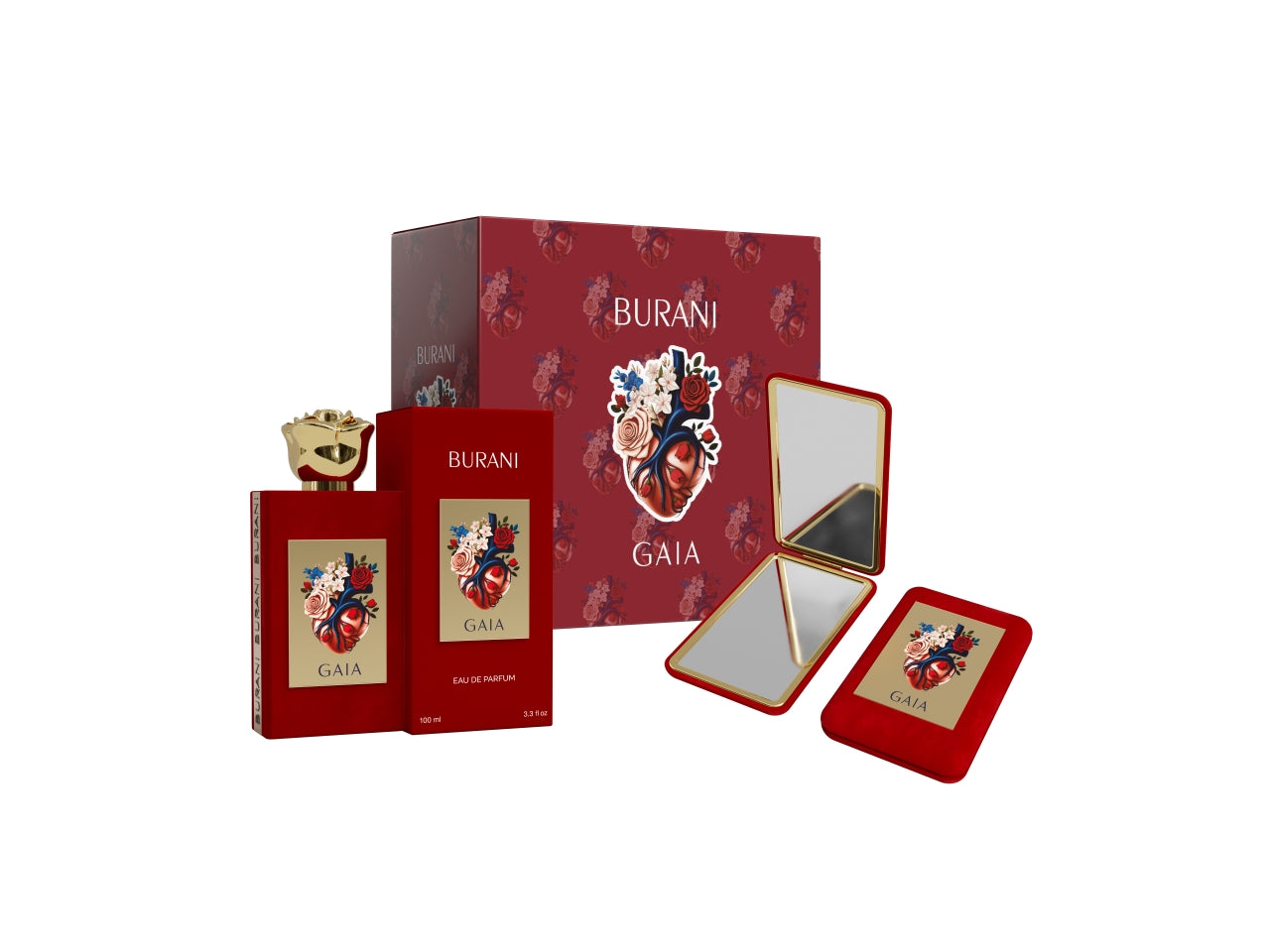 Burani Gaia set con edp 100 ml e specchietto da borsa