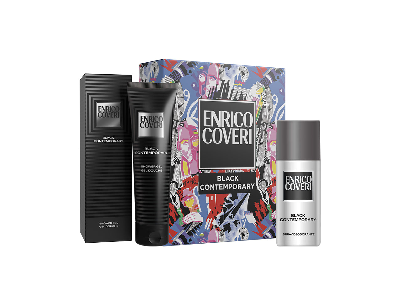 Coveri set Black contemporary new 2024 shower gel deo